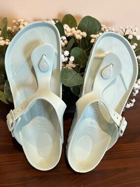 Birkenstock Gizeh EVA Lightweight Sandals light mint Women's Size 7 USA